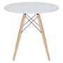Imagem de Mesa Jantar Cozinha Eames Eiffel Com Tampo 80 Cm Branco