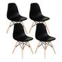 Imagem de Mesa Jantar Eames Eiffel 90cm 4 Cadeiras Eames Eiffel Preta