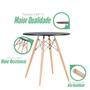 Imagem de Mesa Jantar Eames Eiffel Redonda 90cm MDF Alta Qualidade Moderna Cor Preto