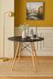 Imagem de Mesa Jantar Eames Eiffel Redonda 90cm MDF Alta Qualidade Moderna Cor Preto
