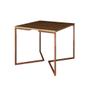 Imagem de Mesa Jantar Industrial Amêndoa Quadrada 90cm Base Cobre V