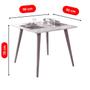 Imagem de Mesa Jantar Industrial Bistrô 4 Lugares Tampo Madeira 90x90