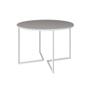 Imagem de Mesa Jantar Industrial Redonda Branca 110cm Base V Ferro Branco