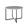 Imagem de Mesa Jantar Industrial Redonda Branca Base V Ferro Preto Tampo 110cm