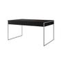 Imagem de Mesa Jantar Industrial Retangular Filadélfia Preta 137x90cm com 4 Cadeiras Eames Pretas Base Ferro B