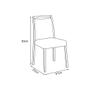 Imagem de Mesa Jantar Jade 160x90cm Off White com 4 Cadeiras Estofadas Linho Bege Base Madeira Maciça Mel