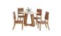 Imagem de Mesa Jantar Lins 120 4 Cadeiras Mila Plus Caramelo - Henn