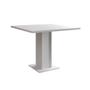 Imagem de Mesa Jantar Londres Quadrada Branca 90cm 4 Cadeiras Eames Estofadas Grafite Ferro Branco