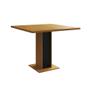 Imagem de Mesa Jantar Londres Quadrada Canela 90cm Base Preta 4 Cadeiras Eames Estofadas Grafite Base Dourado