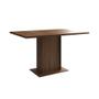 Imagem de Mesa Jantar Londres Retangular Amêndoa 137x90cm 6 Cadeiras Estofadas Vermelho Base Cobre