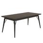 Imagem de Mesa Jantar Netuno 6 Lugares 180X90 Cm Pés Madeira Metal Vidro