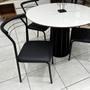 Imagem de Mesa Jantar Redonda 105cm MDF com 4 Cadeiras Estrutura Aço