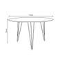 Imagem de Mesa Jantar Redonda 110cm Preta Clips 3 Pés com 5 Poltronas Eames Eiffel Brancas Base Dourada