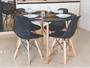 Imagem de Mesa Jantar Redonda Eames Eiffel 120 cm com 4 Cadeiras Eames Eiffel - Preta