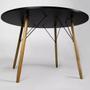 Imagem de Mesa Jantar Redonda Eames Eiffel 120 cm com 4 Cadeiras Eames Eiffel - Preta