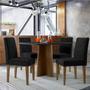 Imagem de Mesa Jantar Retangular 120 x 80 Com Vidro 3mm Julia Sem Cadeiras - Imbuia - Preto - ÉdeCasaMóveis