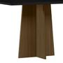 Imagem de Mesa Jantar Retangular 120 x 80 Com Vidro 3mm Julia Sem Cadeiras - Imbuia - Preto - ÉdeCasaMóveis