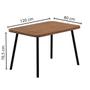 Imagem de Mesa Jantar Retangular 120cm c/ 4 Cadeiras Soft Estofada NP