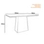 Imagem de Mesa Jantar Retangular 135 x 90 Com Vidro 3mm Lily Sem Cadeiras  ÉdeCasaMóveis
