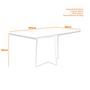 Imagem de Mesa Jantar Retangular 160 x 90 Com Vidro 3mm Julia Sem Cadeiras - Off White -  ÉdeCasaMóveis