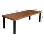 Imagem de Mesa Jantar Retangular Industrial 2m Arlete Madeira com 8 Cadeiras Paris Base Alumínio - Castanho 