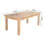 Imagem de Mesa Jantar Retangular Madeira Maciça Aurora 160x80 com 6 Cadeiras Paris Base Alumínio - Natural