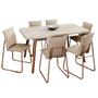 Imagem de Mesa Jantar Stellar Retangular 160cm + 6 Cadeiras Soft PR