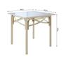 Imagem de Mesa Katrina Off White Quadrada Tampo de Madeira 90 Cm New Green