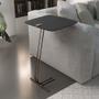 Imagem de Mesa L50 Lateral Aproximação Sofá Preta Base Café