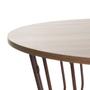 Imagem de Mesa Lateral Aço Corten/Castanho Sala de Estar