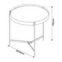 Imagem de Mesa Lateral Aqua 57 Freijo com Cobre - Imcal Moveis
