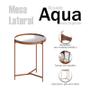 Imagem de Mesa Lateral Aqua Grande com Espelho Cobre - Imcal