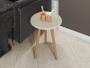 Imagem de Mesa Lateral Brilhante Off White - Bechara