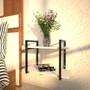 Imagem de Mesa lateral cama mesa de cabeceira branca mesa de cabeceira industrial kit mesa de cabeceira madeira mesinha de cabeçeira