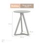 Imagem de Mesa Lateral Centro Auxiliar Sala Quarto Escritório Redonda Madeira Decorativa Moderna Classic