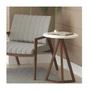 Imagem de Mesa Lateral Classic Off White Com Amêndoa - Tebarrot Móveis