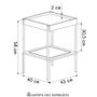 Imagem de Mesa Lateral Com Prateleira Pé Metal Arlo A10 Hanover/Dourado - Mpozenato