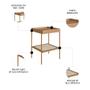 Imagem de Mesa Lateral Com Prateleira Pé Metal Arlo A10 Hanover/Dourado - Mpozenato