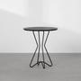 Imagem de Mesa Lateral Coup Redonda Preto e Granizo - 47x42cm