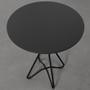 Imagem de Mesa Lateral Coup Redonda Preto e Granizo - 47x42cm