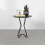 Imagem de Mesa Lateral Coup Redonda Preto e Granizo - 47x42cm