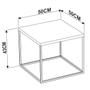 Imagem de Mesa Lateral Cube 24803 Linha Complementos Preto Artesano