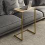 Imagem de  Mesa Lateral De Apoio de Sofá Charmme Ferro Dourado 70cm Industrial Elegante