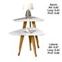 Imagem de Mesa Lateral e Apoio 3 Pontas Plus Pés Madeira Branco - Comprar Moveis para sua Casa