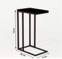 Imagem de Mesa Lateral Encaixe Preto com Tampo Preto