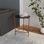 Imagem de Mesa Lateral Industrial Marbella Cobre com Preto 