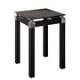 Imagem de Mesa Lateral Malva Preto Tampo Vidro De 41 x 41 cm Artefamol