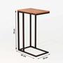 Imagem de Mesa Lateral Moderna com Compartimento para Estudo e Livros