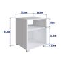 Imagem de Mesa Lateral Multiuso com Nicho Prateleira Branco