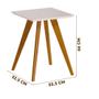 Imagem de Mesa Lateral Para Sala Off White Classic Quadrada Imcal Off White